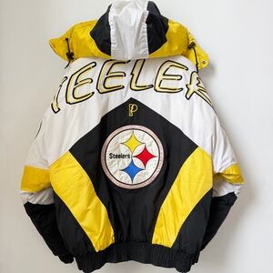 Vintage‎ Pro Player Daniel Young Steelers Large 90's NFL Jacket Large Streetwear
